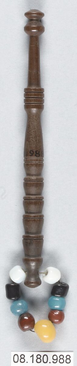 Bobbin, Wood and beads, British, East Midlands (?) 