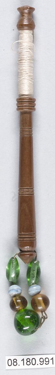 Bobbin, Wood and beads, British, East Midlands (?) 