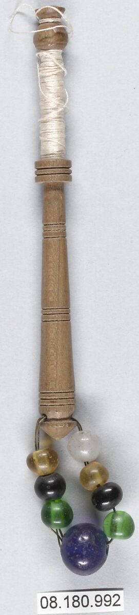 Bobbin, Wood and beads, British, East Midlands 