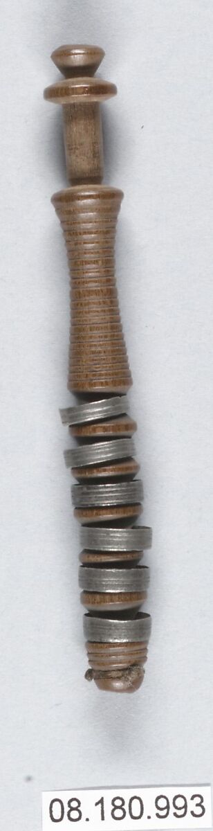 Bobbin, Wood and pewter, British, Bedfordshire (?) 