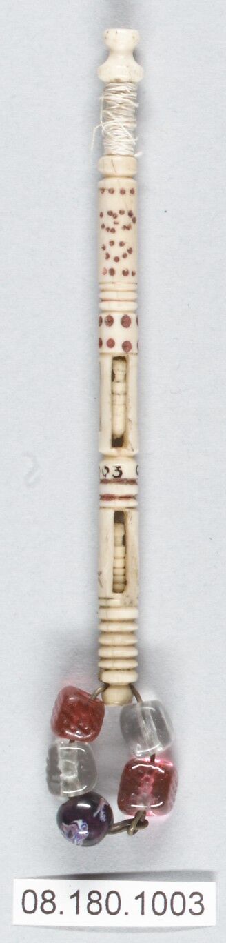 Bobbin, Bone and beads, British, East Midlands 