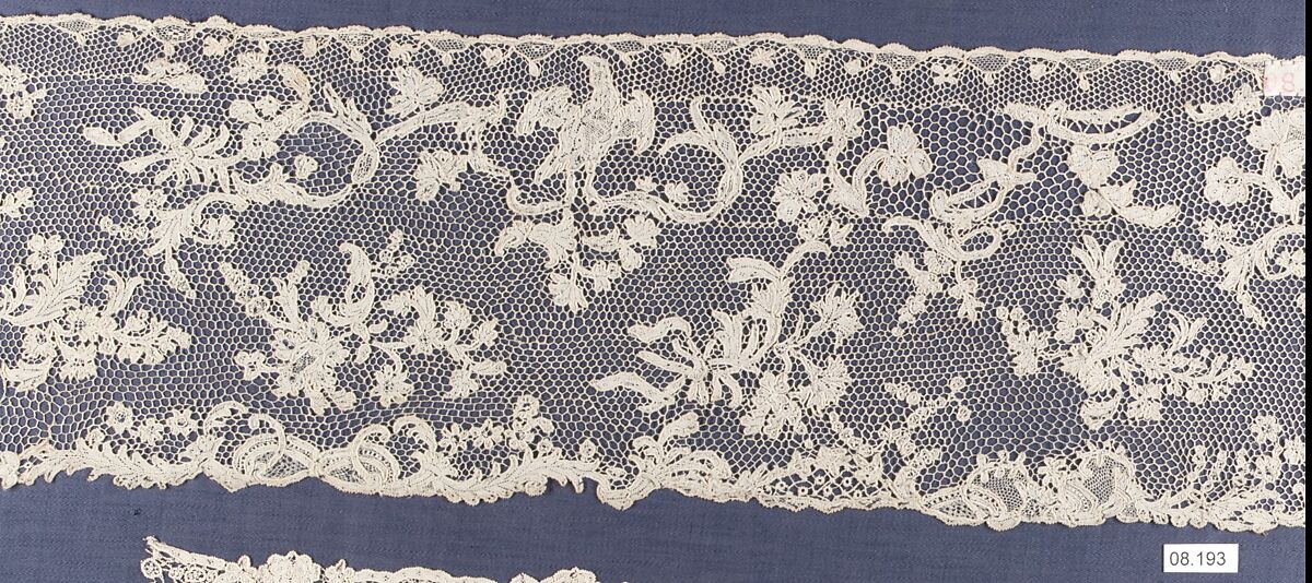 Fragment, Needle lace, point d'Argentan, French