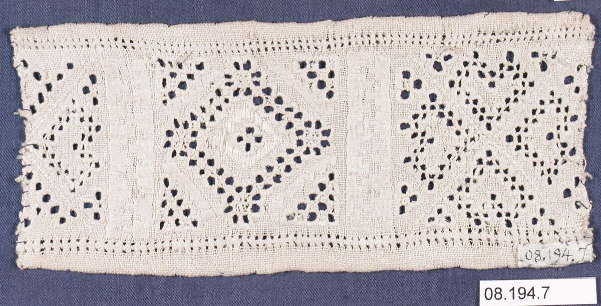 Sample, Cutwork, Italian