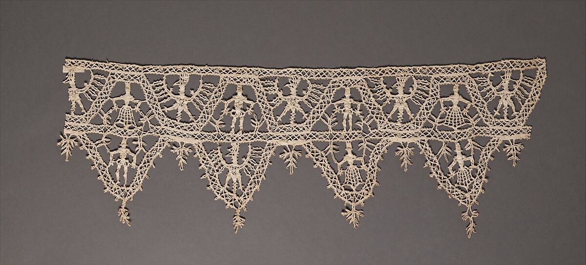 Fragment, Bobbin lace, Italian 