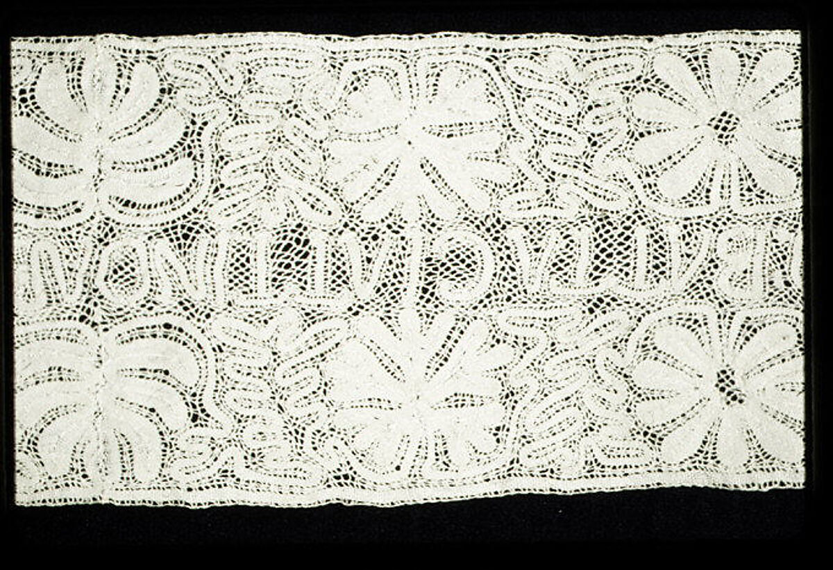 Piece, Bobbin lace, Italian, Abruzzi
