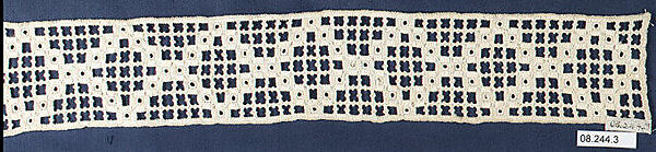 Fragment, Cutwork, Norwegian, Hardanger 