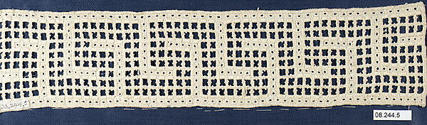 Fragment, Cutwork, Norwegian, Hardanger 