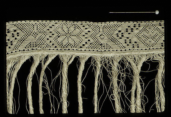 Fragment, Needle lace, punto di Ragusa, Italian 