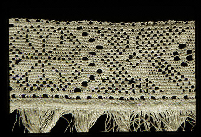 Fragment, Needle lace, punto di Ragusa, Italian