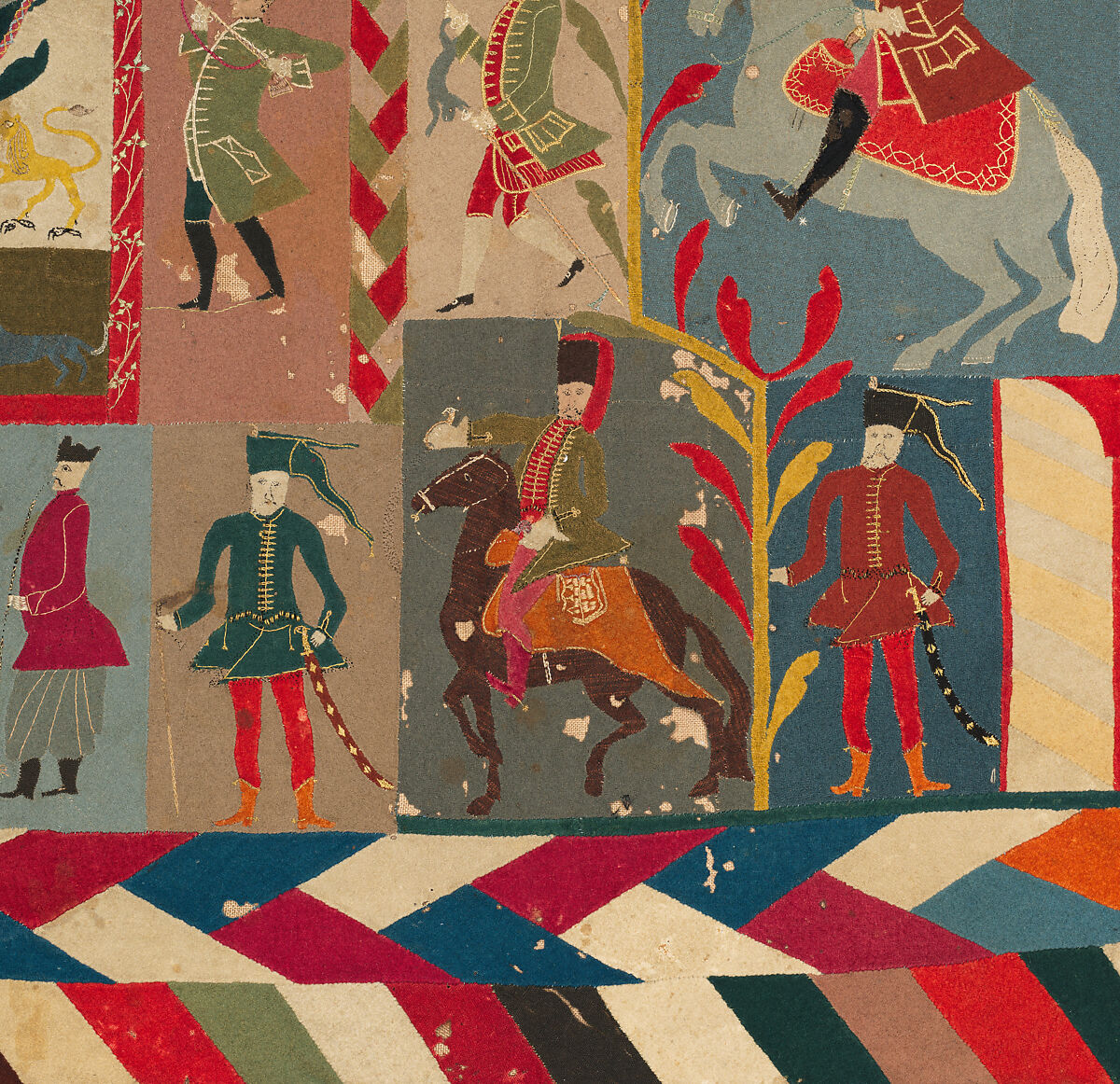 Cover, Silk embroidery on wool, Prussian