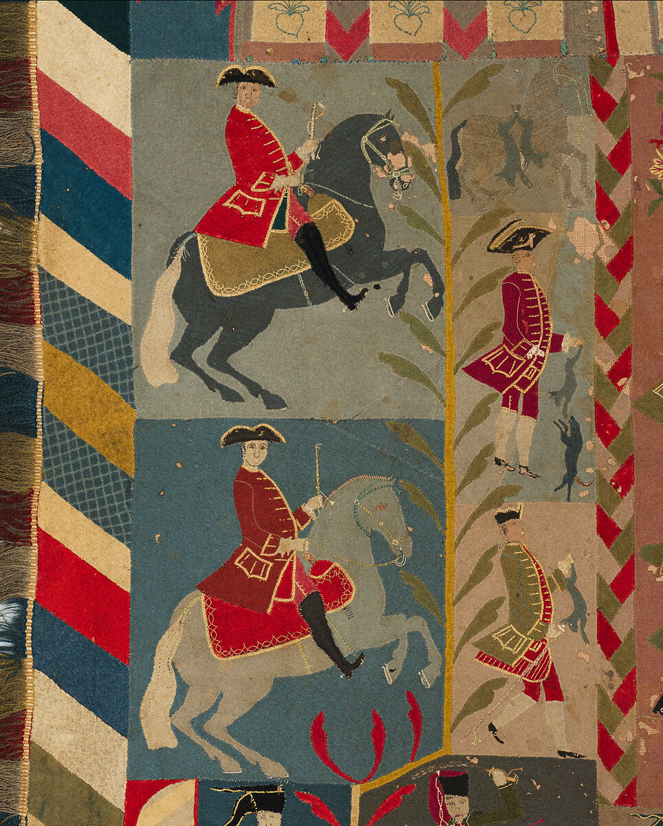 Cover, Silk embroidery on wool, Prussian