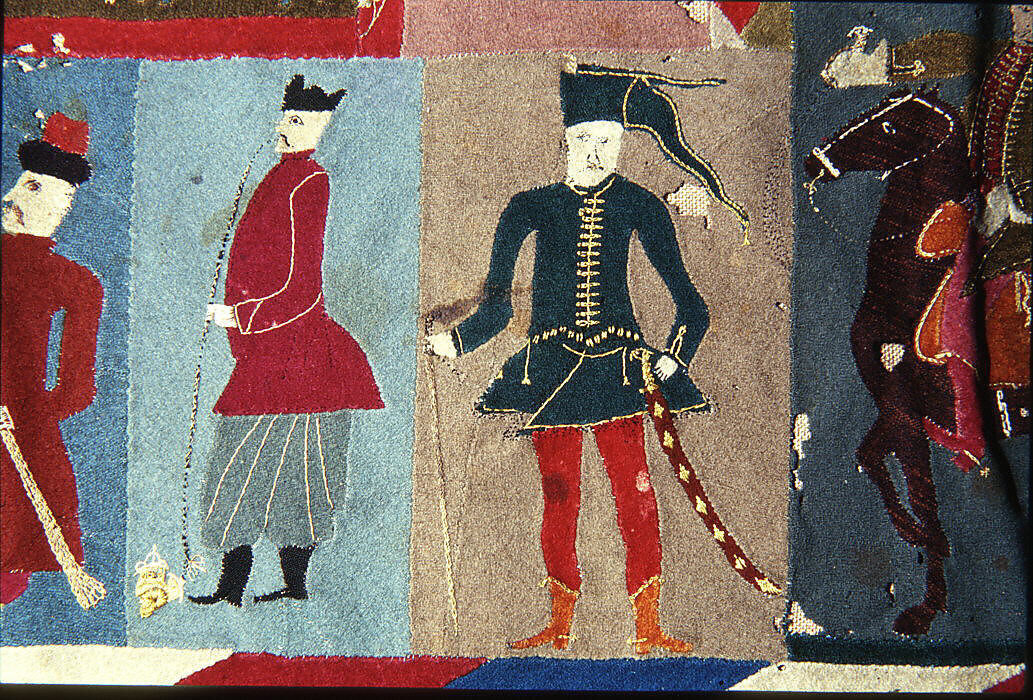 Cover, Silk embroidery on wool, Prussian