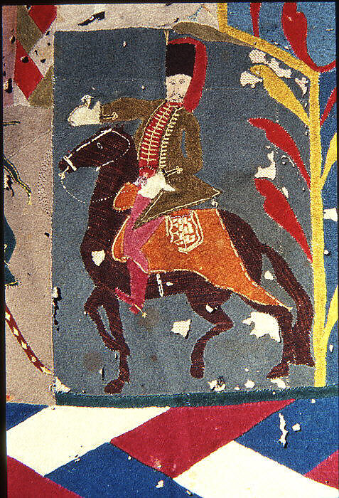 Cover, Silk embroidery on wool, Prussian