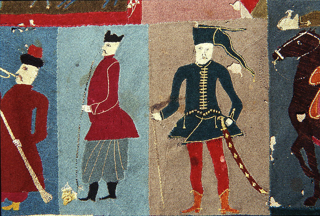 Cover, Silk embroidery on wool, Prussian