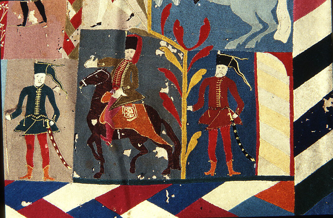 Cover, Silk embroidery on wool, Prussian