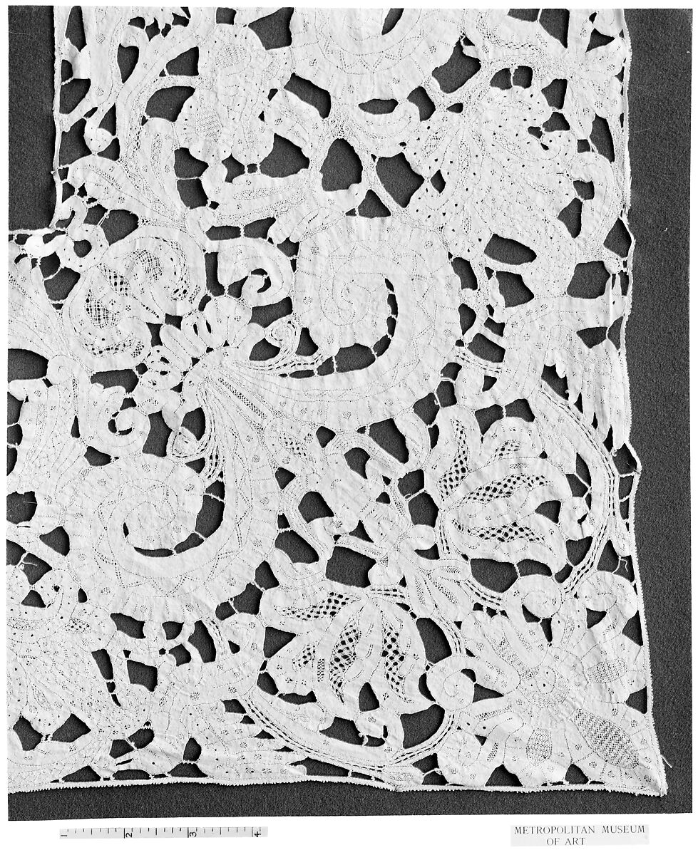 Border, Bobbin lace, Milanese lace, Italian, Milan
