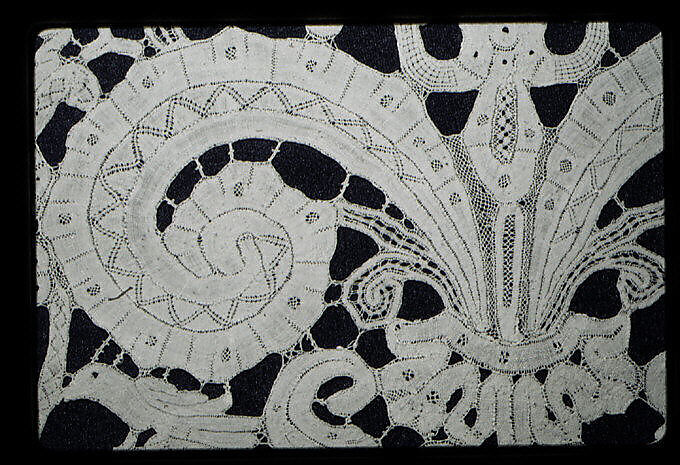 Border, Bobbin lace, Milanese lace, Italian, Milan