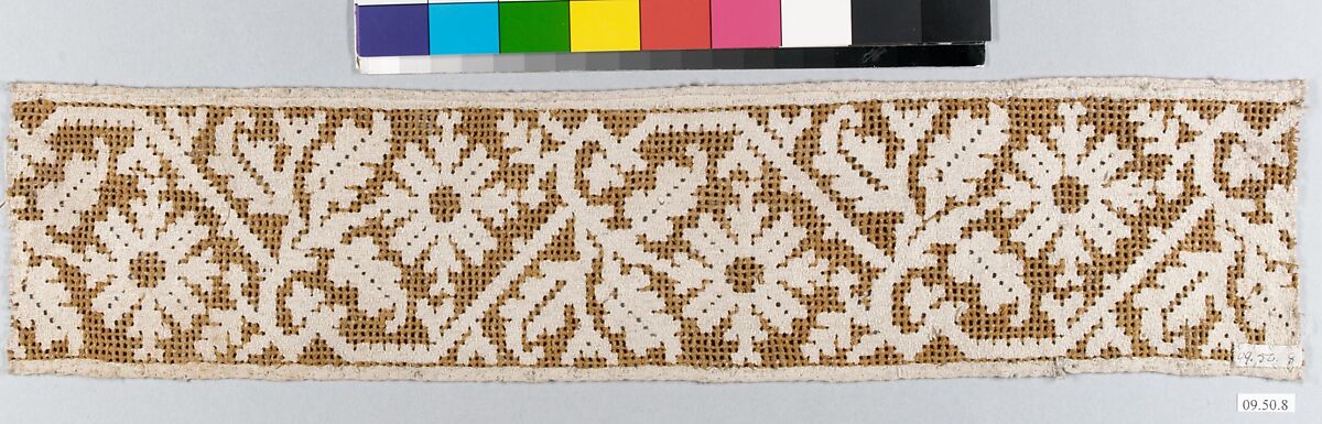 Border, Drawnwork, linen, Italian
