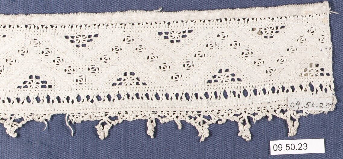 Strip, Cutwork, drawnwork, bobbin lace, Cypriot