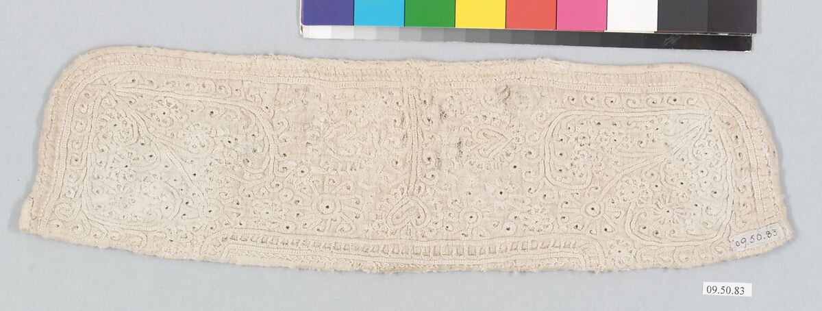 Cap fragment, Linen, Hungarian, Lubina