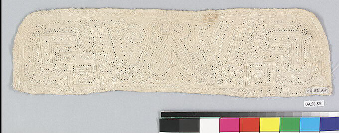 Cap fragment, Linen, Hungarian, Lubina 