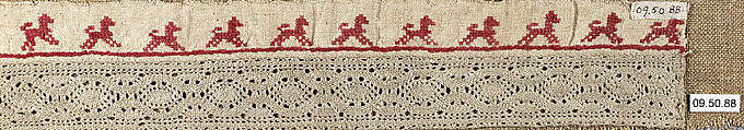 Fragment, Bobbin lace, German 