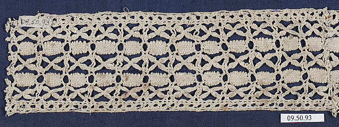 Insertion, Bobbin lace, Italian, Genoa 