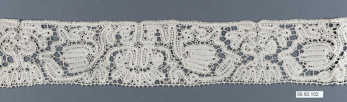 Strip, Bobbin lace, Italian, Adriatic 