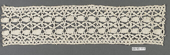 Strip, Bobbin lace, Italian, Genoa 