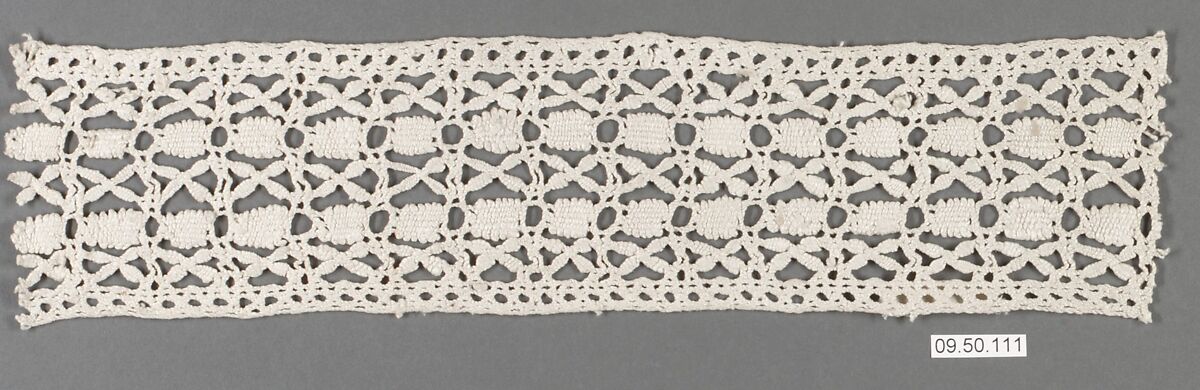 Strip, Bobbin lace, Italian, Genoa