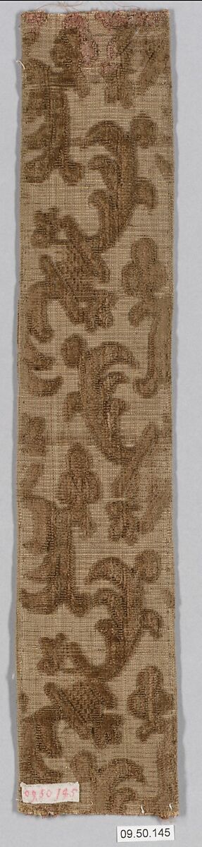 Piece, Silk and metal thread, Italian 