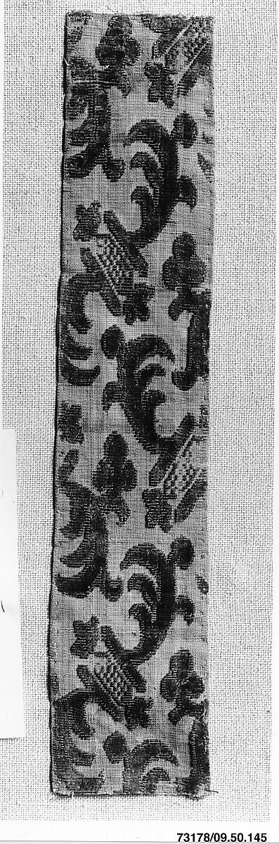 Piece, Silk and metal thread, Italian