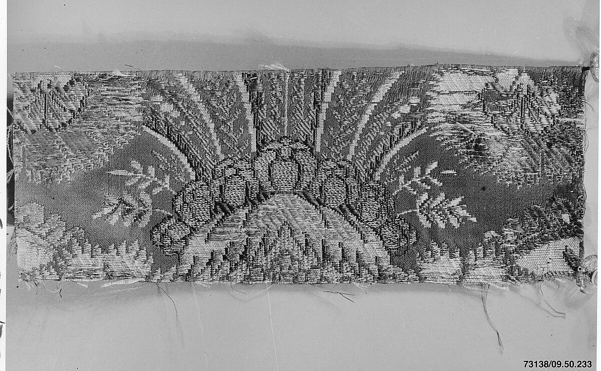 Piece, Silk and metal thread, French