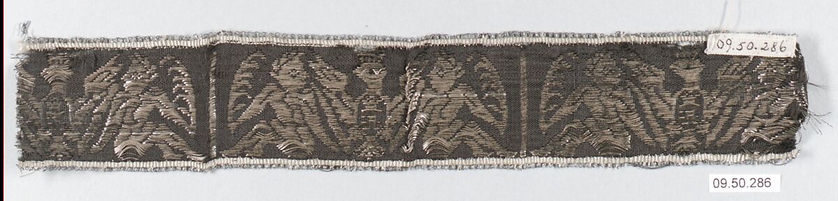 Galloon, Silk and metal thread, German, Silesia 