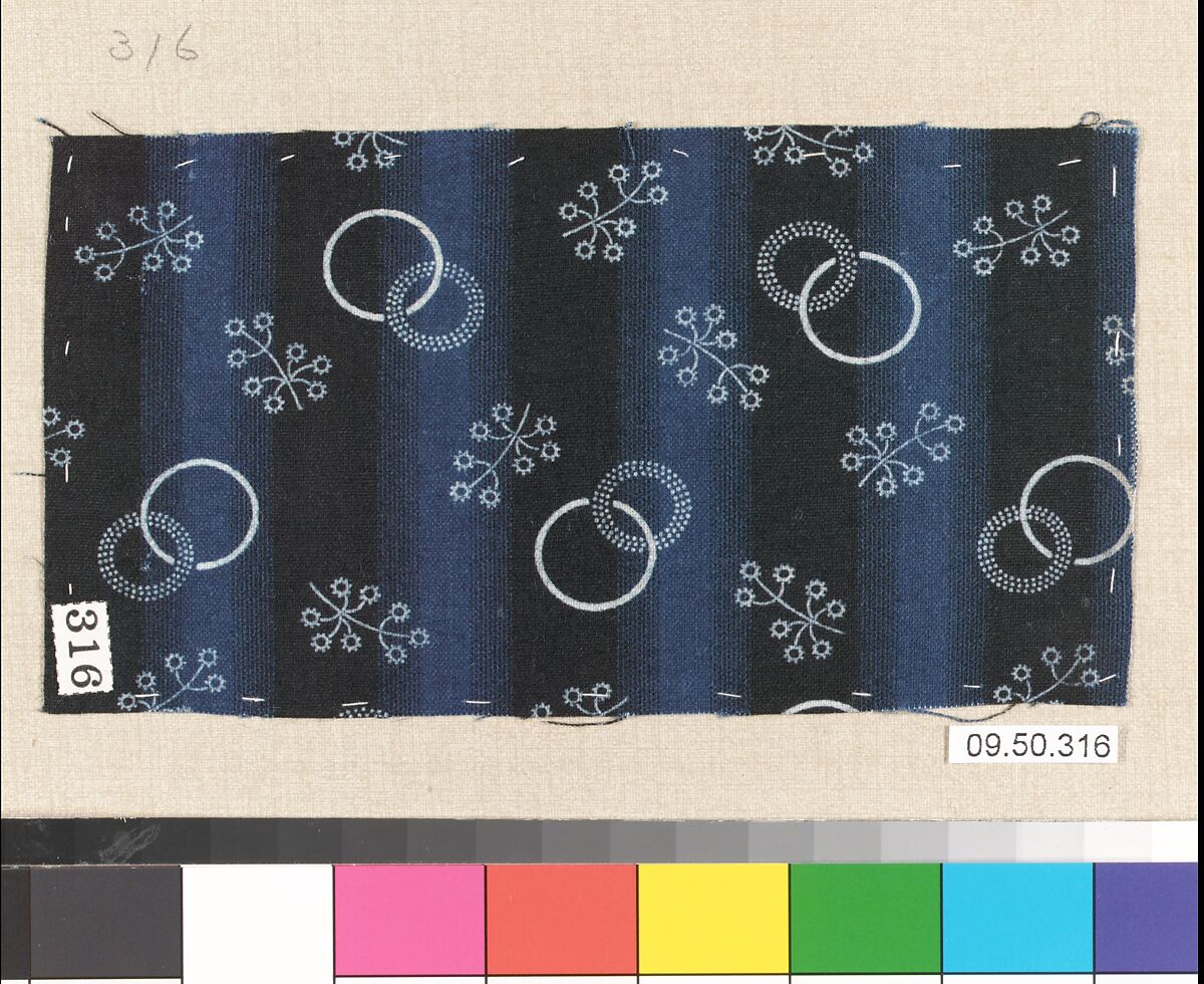 Piece (one of 116), Cotton, German