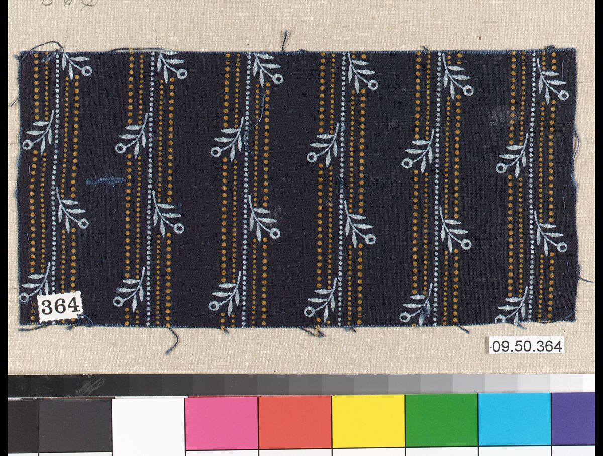 Piece (one of 116), Cotton, German