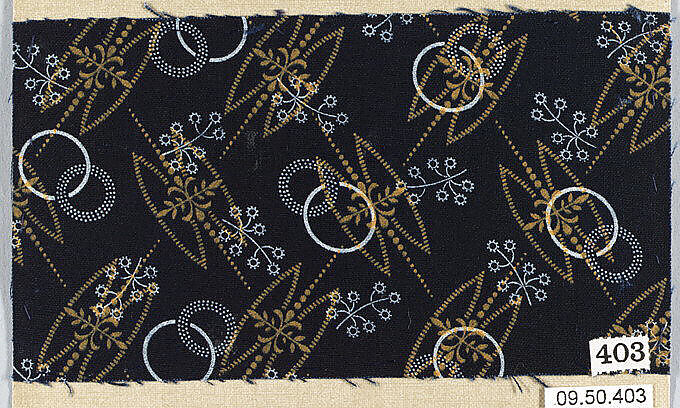 Piece (one of 116), Cotton, German 