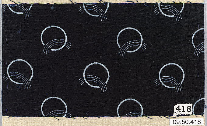 Piece (one of 116), Cotton, German 