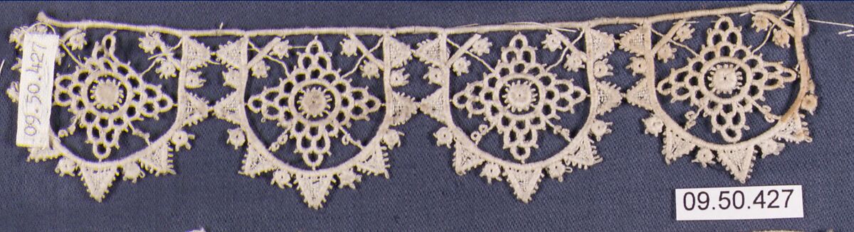 Fragment, Machine made lace, German