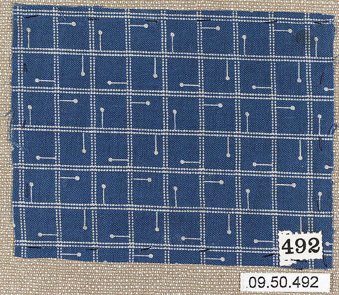 Piece (one of 13), Cotton, German 