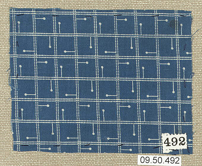 Piece (one of 13), Cotton, German