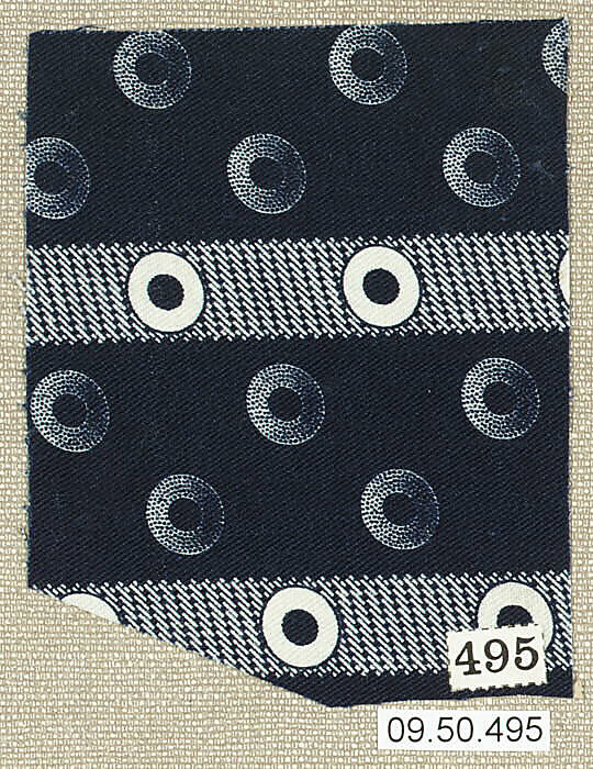 Piece (one of 13), Cotton, German