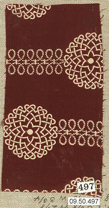 Piece (one of 13), Cotton, German