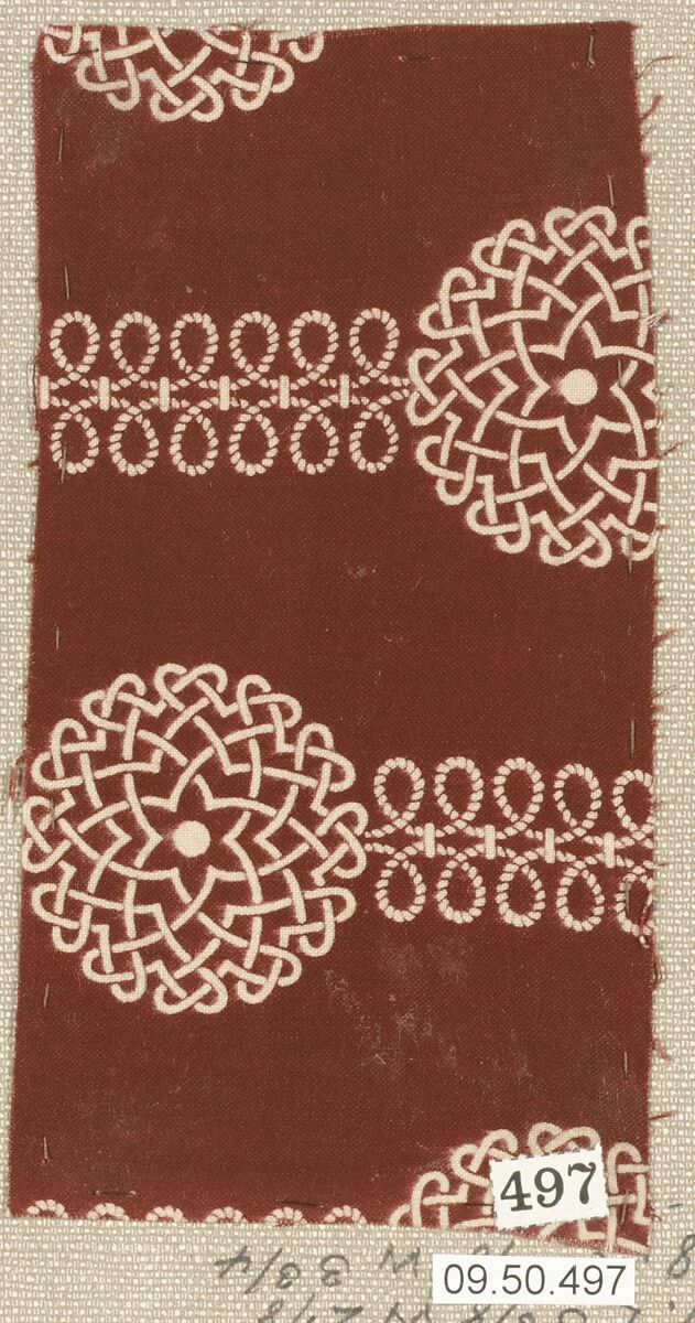 Piece (one of 13), Cotton, German