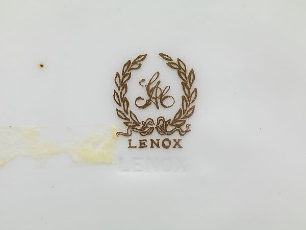 Plate, Ceramic Art Company, Trenton, New Jersey (American, 1889–1896), white bone china, painted with polychrome glazes with red border and gold pastework, American