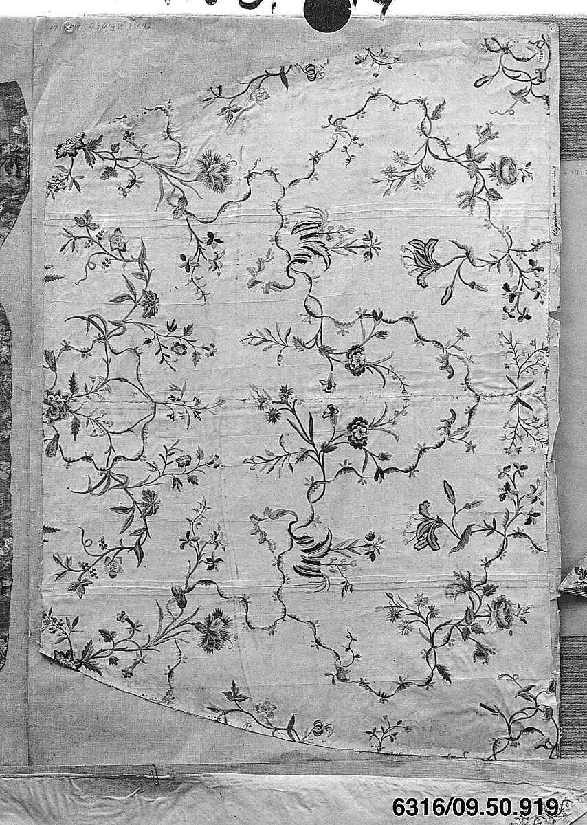 Fragment, Silk thread on silk, French 