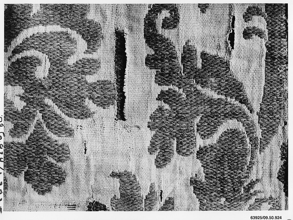 Piece, Cotton and linen, German