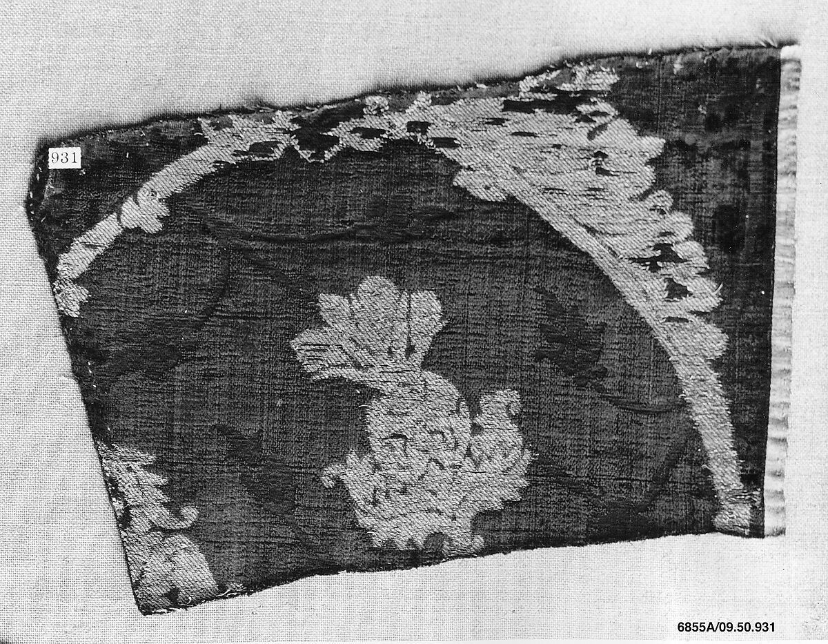 Piece, Silk and metal thread, Italian or Turkish