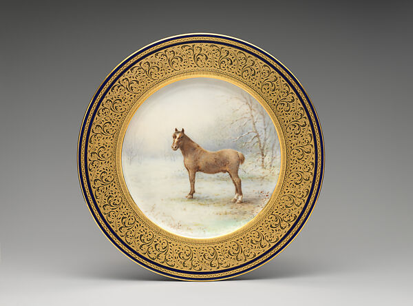 Cabinet Plate, Manufactured by Lenox, Incorporated (American, Trenton, New Jersey, established 1889), Ceramic, porcelain, enamel decoration, and gold, American 