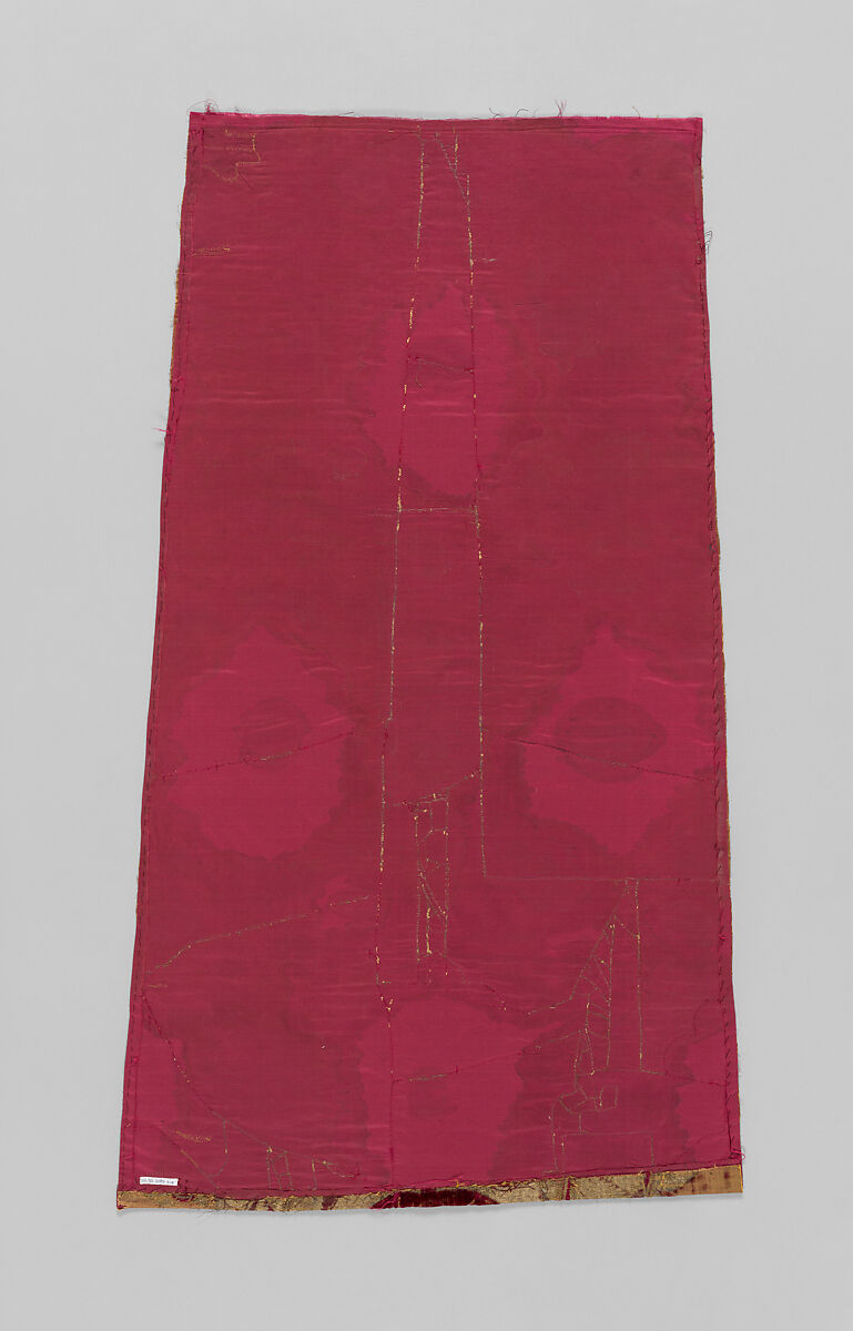 Pieces (4), Silk and metal thread, Italian